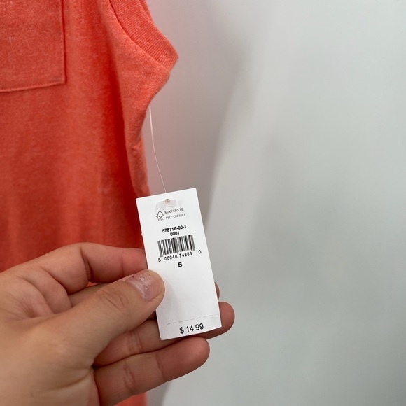 Old Navy Mens Tank Top Soft Washed Chest Pocket NEW - Picture 4 of 6